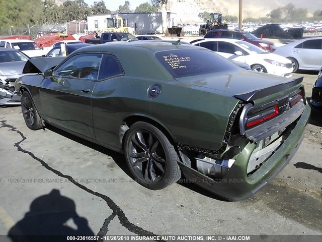 2C3CDZAG5JH215005 - 2018 DODGE CHALLENGER SXT GREEN photo 3