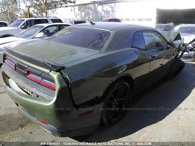 2C3CDZAG5JH215005 - 2018 DODGE CHALLENGER SXT GREEN photo 4