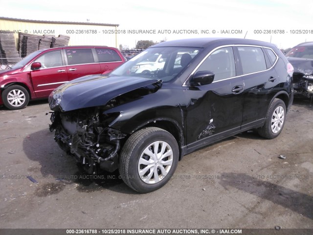 JN8AT2MV9GW151010 - 2016 NISSAN ROGUE S/SL/SV BLACK photo 2