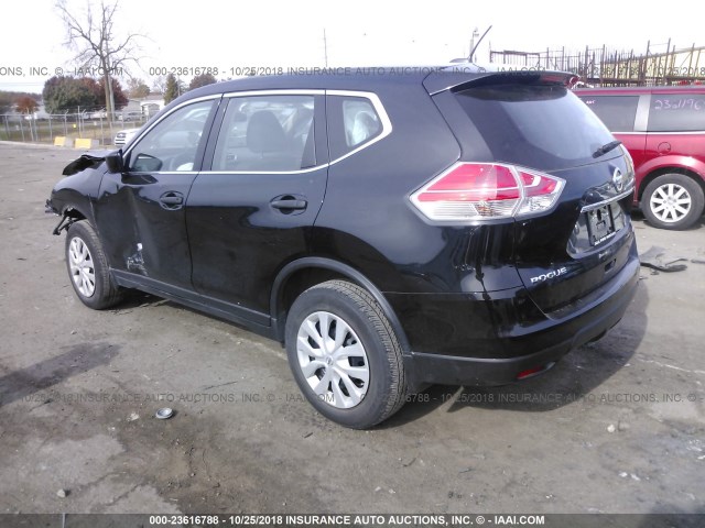 JN8AT2MV9GW151010 - 2016 NISSAN ROGUE S/SL/SV BLACK photo 3