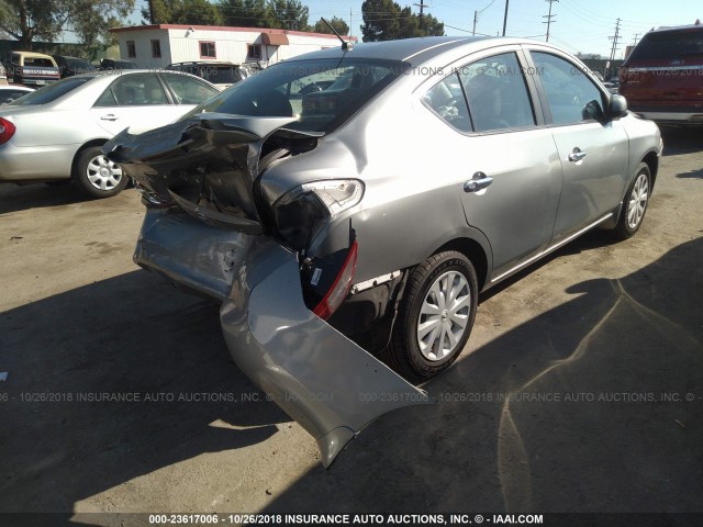 3N1CN7AP0DL890384 - 2013 NISSAN VERSA S/S PLUS/SV/SL GRAY photo 4