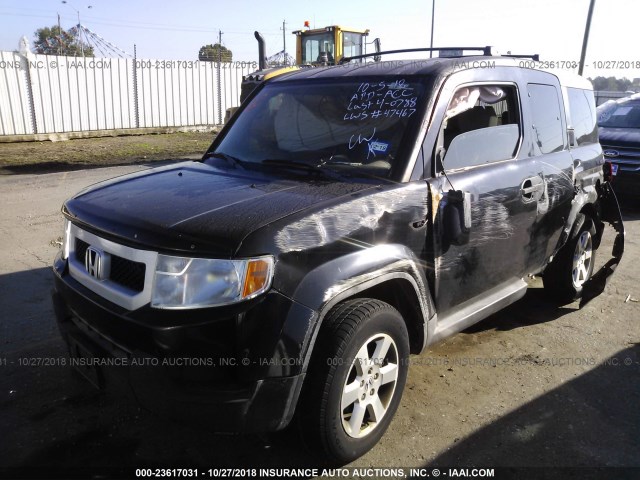 5J6YH187X9L000788 - 2009 HONDA ELEMENT EX BLACK photo 2