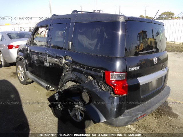 5J6YH187X9L000788 - 2009 HONDA ELEMENT EX BLACK photo 3