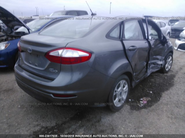 3FADP4BJ9EM217583 - 2014 FORD FIESTA SE GRAY photo 4