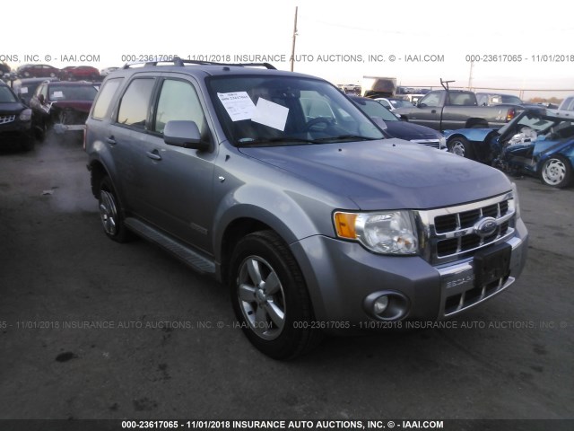 1FMCU941X8KB09280 - 2008 FORD ESCAPE LIMITED GRAY photo 1