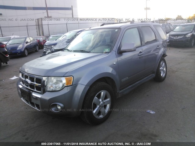 1FMCU941X8KB09280 - 2008 FORD ESCAPE LIMITED GRAY photo 2