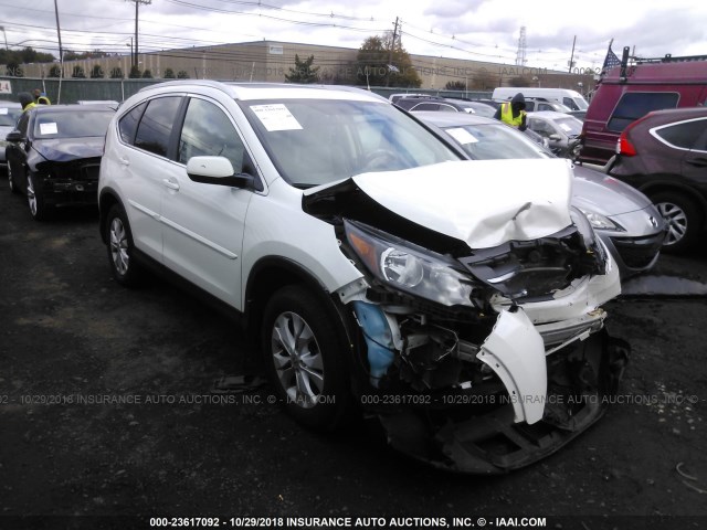 5J6RM4H72DL074975 - 2013 HONDA CR-V EXL WHITE photo 1