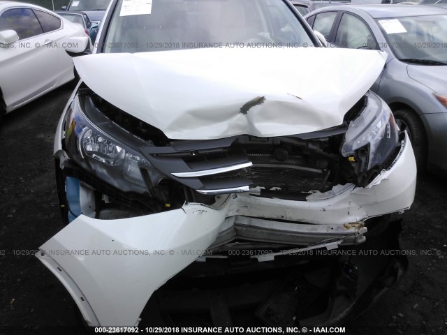 5J6RM4H72DL074975 - 2013 HONDA CR-V EXL WHITE photo 6