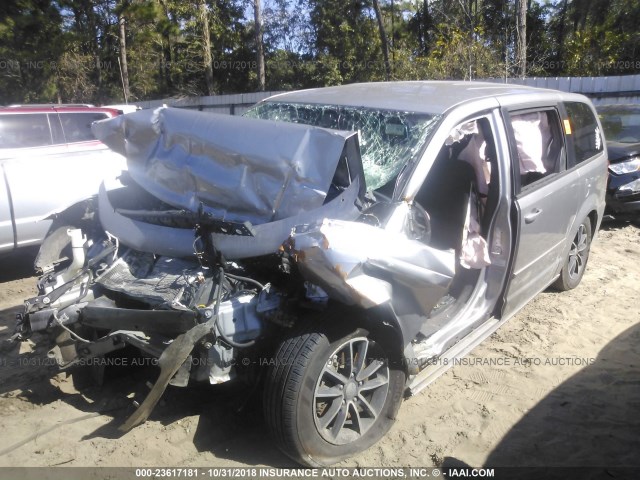 2C4RDGBG9GR314583 - 2016 DODGE GRAND CARAVAN SE SILVER photo 2