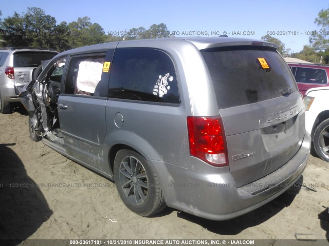 2C4RDGBG9GR314583 - 2016 DODGE GRAND CARAVAN SE SILVER photo 3