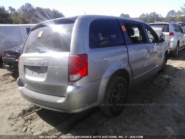 2C4RDGBG9GR314583 - 2016 DODGE GRAND CARAVAN SE SILVER photo 4