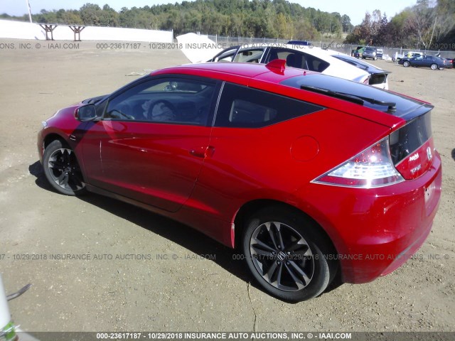 JHMZF1D44FS002435 - 2015 HONDA CR-Z RED photo 3