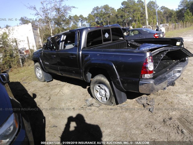 5TFJU4GN9FX083882 - 2015 TOYOTA TACOMA DOUBLE CAB PRERUNNER GRAY photo 3