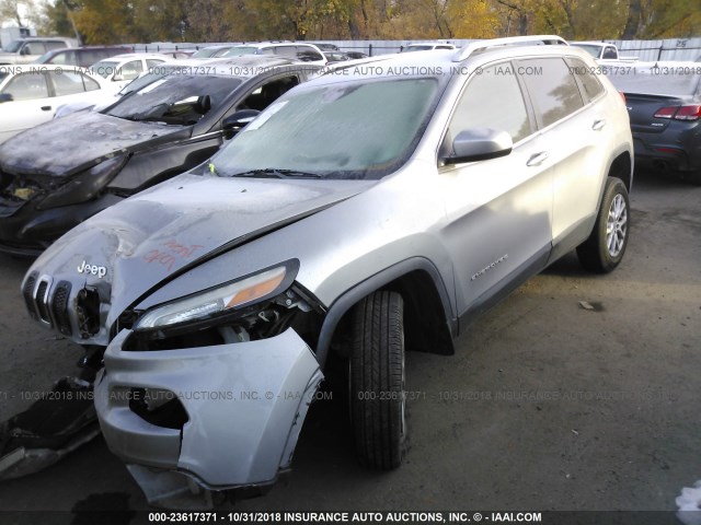 1C4PJMCSXEW224901 - 2014 JEEP CHEROKEE LATITUDE SILVER photo 2