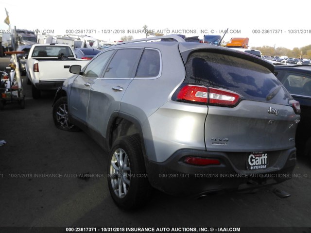 1C4PJMCSXEW224901 - 2014 JEEP CHEROKEE LATITUDE SILVER photo 3