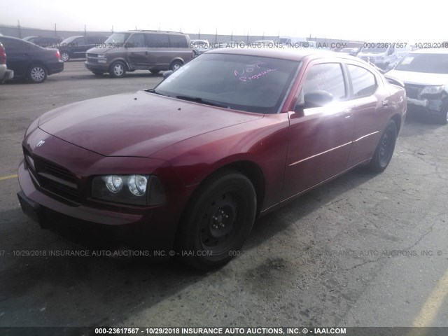 2B3KA43R86H315576 - 2006 DODGE CHARGER SE/SXT RED photo 2