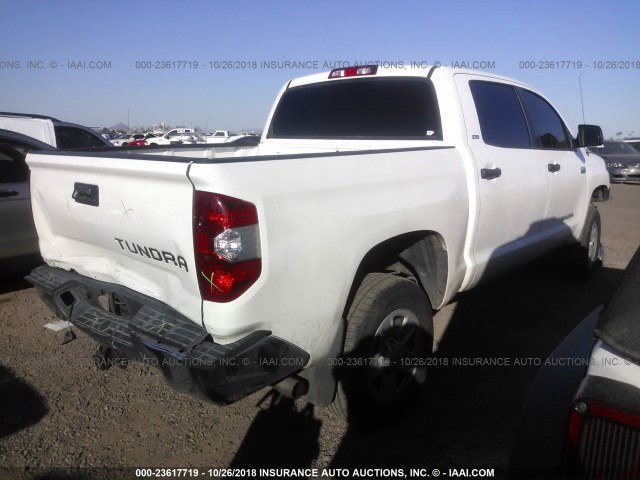 5TFEY5F11EX158907 - 2014 TOYOTA TUNDRA CREWMAX SR5 WHITE photo 4