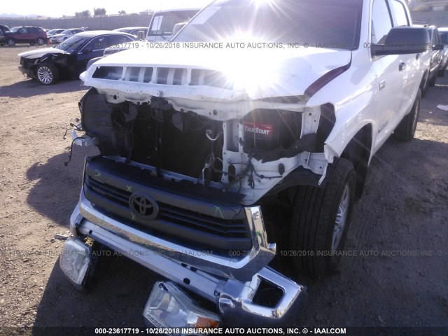 5TFEY5F11EX158907 - 2014 TOYOTA TUNDRA CREWMAX SR5 WHITE photo 6