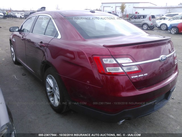 1FAHP2E88DG229229 - 2013 FORD TAURUS SEL RED photo 3