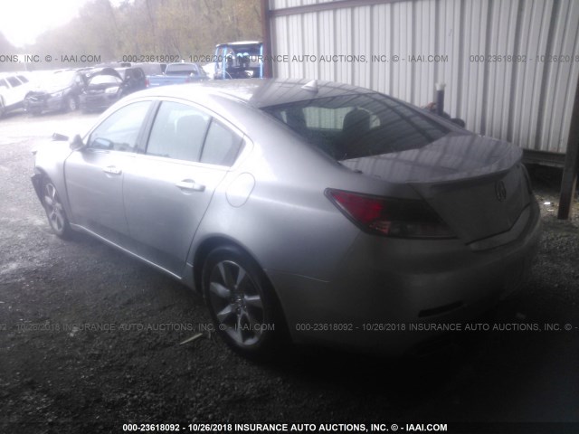 19UUA8F58DA003746 - 2013 ACURA TL TECH SILVER photo 3