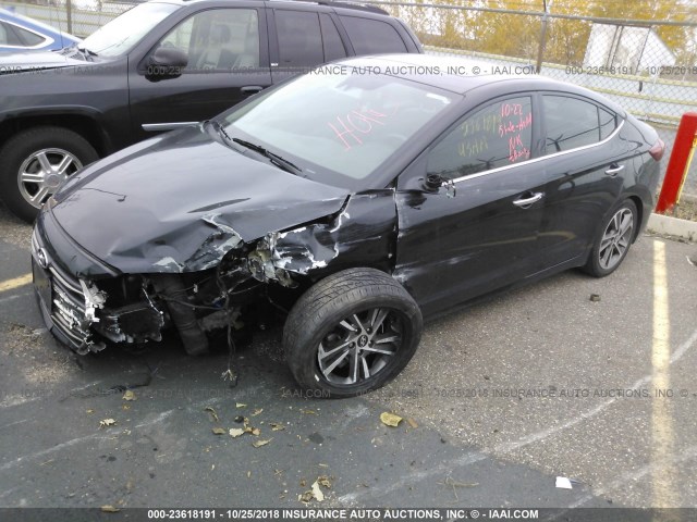 5NPD84LF6HH128954 - 2017 HYUNDAI ELANTRA SE/VALUE/LIMITED BLACK photo 2