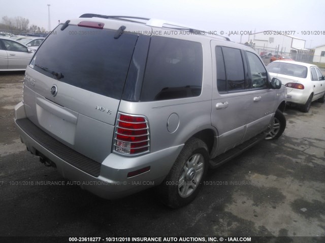 4M2ZU86W82ZJ34706 - 2002 MERCURY MOUNTAINEER  SILVER photo 4