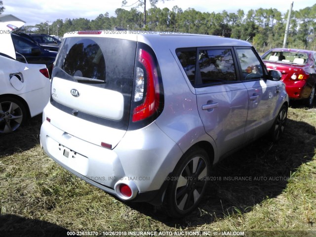 KNDJX3A56F7806100 - 2015 KIA SOUL ! SILVER photo 4