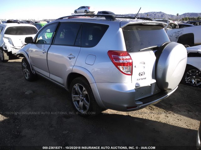 2T3WK4DV0BW013671 - 2011 TOYOTA RAV4 SPORT SILVER photo 3