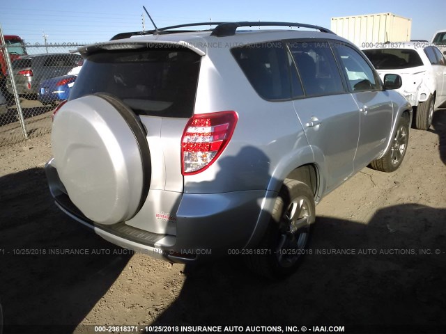 2T3WK4DV0BW013671 - 2011 TOYOTA RAV4 SPORT SILVER photo 4