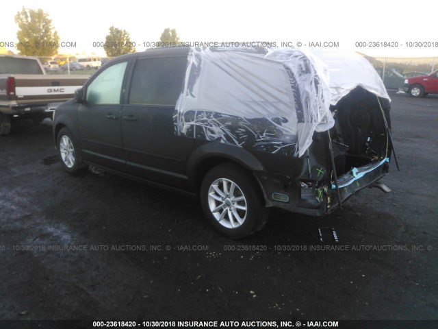 2C4RDGCG6GR265423 - 2016 DODGE GRAND CARAVAN SXT BLACK photo 3