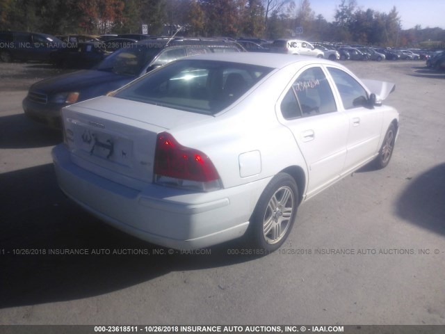 YV1RS592072636641 - 2007 VOLVO S60 2.5T WHITE photo 4