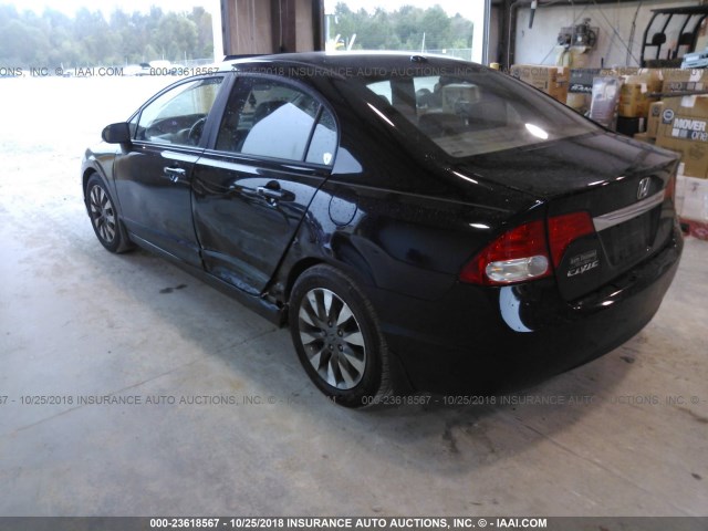 19XFA1F92AE019693 - 2010 HONDA CIVIC EXL BLACK photo 3