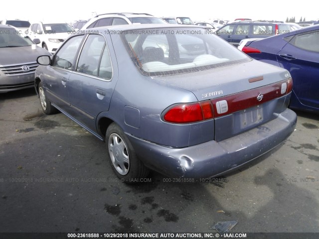 1N4AB41D9WC761811 - 1998 NISSAN SENTRA E/XE/GXE/GLE BLUE photo 3