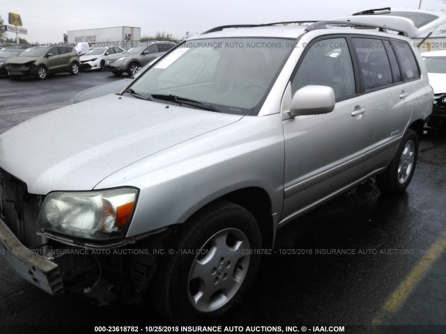 JTEEP21A860173385 - 2006 TOYOTA HIGHLANDER LIMITED SILVER photo 2