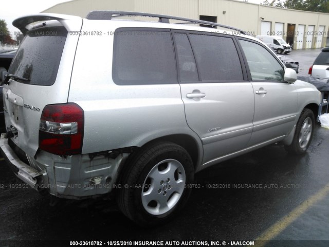 JTEEP21A860173385 - 2006 TOYOTA HIGHLANDER LIMITED SILVER photo 4