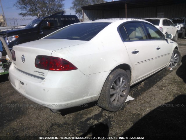 1G4HE57Y97U154184 - 2007 BUICK LUCERNE CXS WHITE photo 4