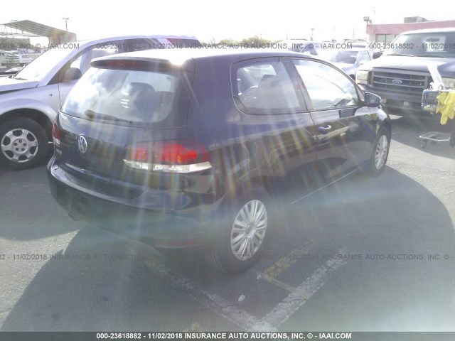WVWAB7AJ9CW228918 - 2012 VOLKSWAGEN GOLF 黑色 照片 4