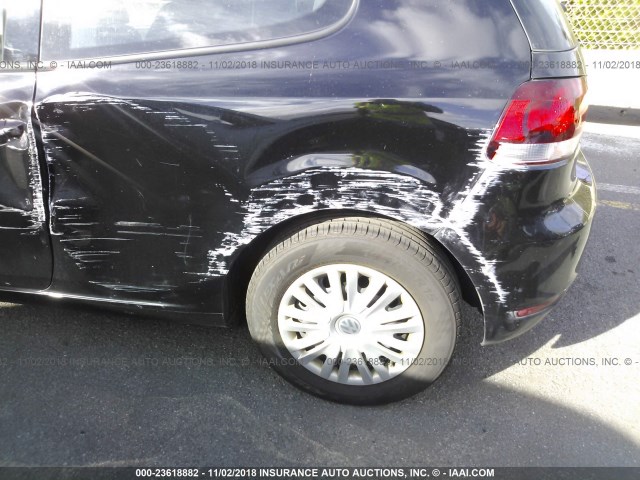 WVWAB7AJ9CW228918 - 2012 VOLKSWAGEN GOLF 黑色 照片 6