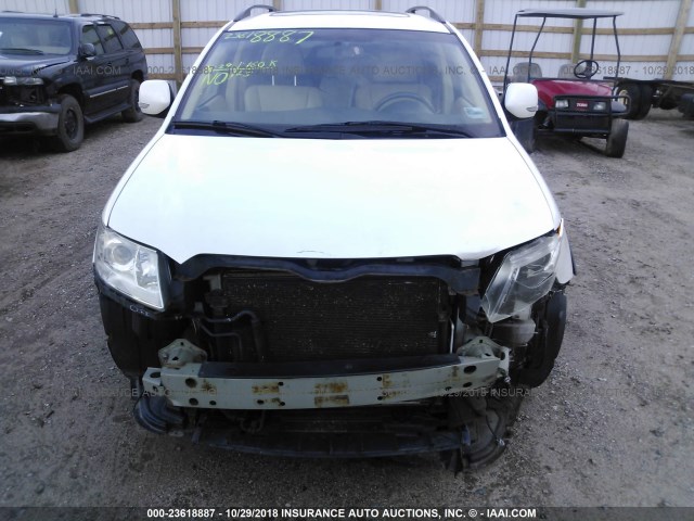 4S4WX92D384415968 - 2008 SUBARU TRIBECA LIMITED WHITE photo 6