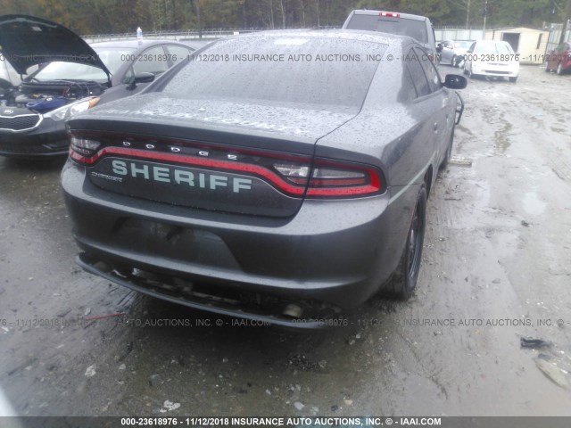 2C3CDXAT2GH180594 - 2016 DODGE CHARGER POLICE GRAY photo 6