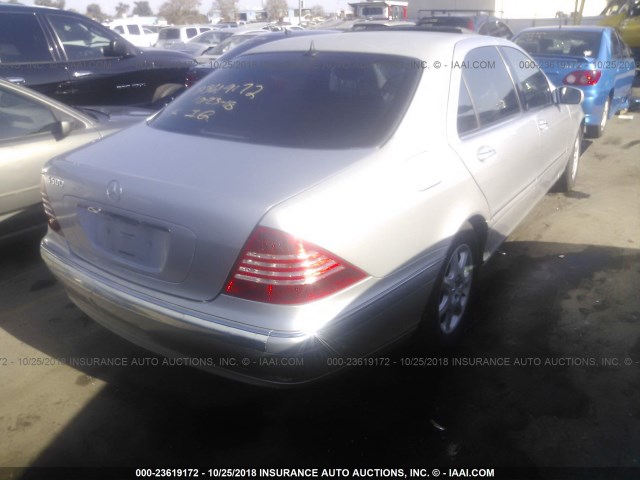 WDBNG70J9YA129135 - 2000 MERCEDES-BENZ S 430 SILVER photo 4