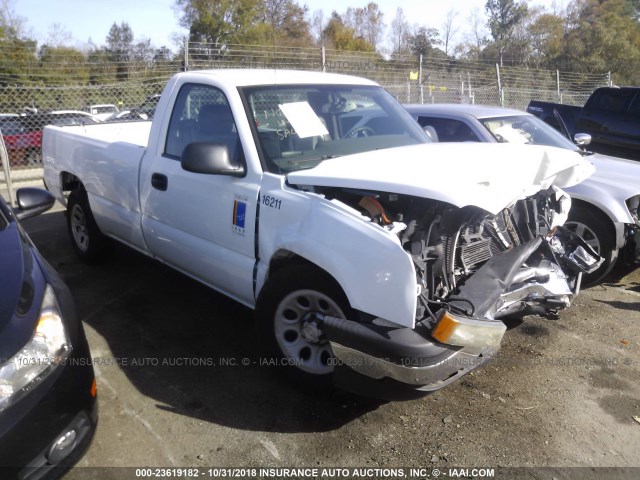 1GCEC14V96E233203 - 2006 CHEVROLET SILVERADO C1500 WHITE photo 1