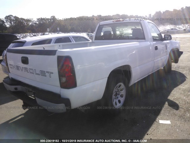 1GCEC14V96E233203 - 2006 CHEVROLET SILVERADO C1500 WHITE photo 4