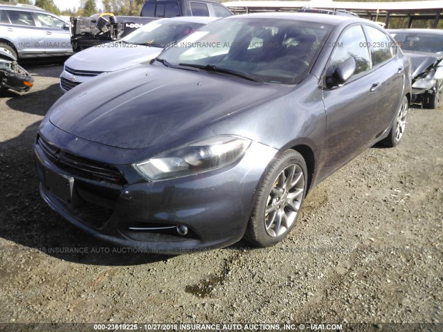 1C3CDFBB9ED669617 - 2014 DODGE DART SXT GRAY photo 2