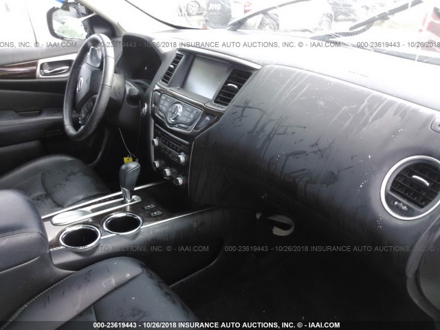 5N1AR2MN2FC686931 - 2015 NISSAN PATHFINDER S/SV/SL/PLATINUM WHITE photo 5