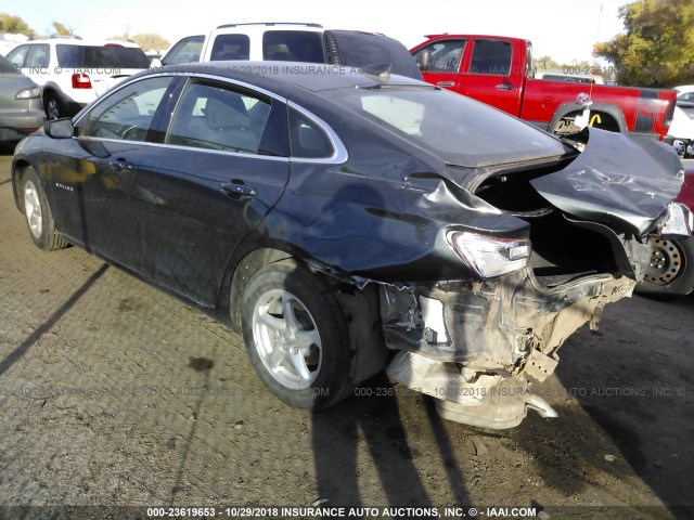 1G1ZB5ST8JF109531 - 2018 CHEVROLET MALIBU LS GRAY photo 3