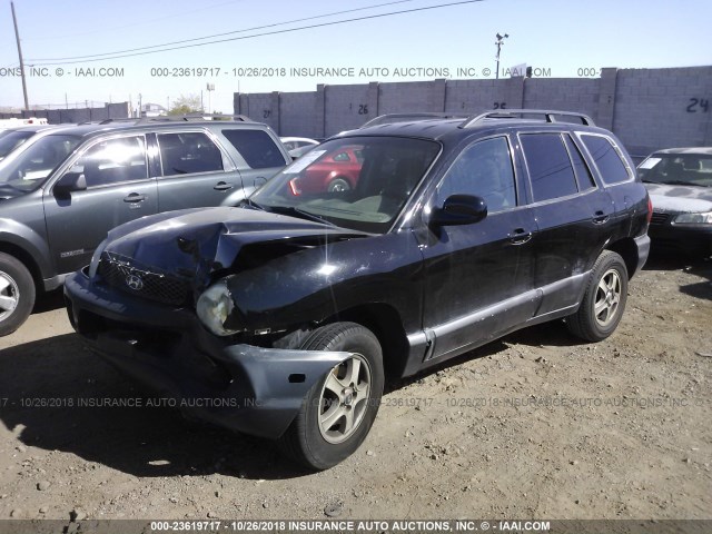 KM8SB12B84U569017 - 2004 HYUNDAI SANTA FE GL BLACK photo 2