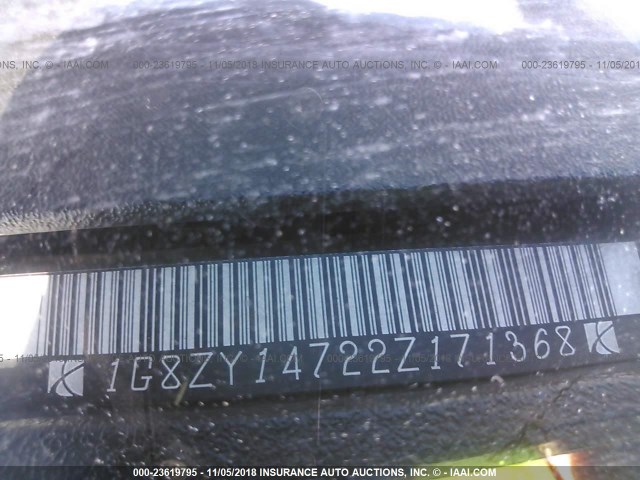 1G8ZY14722Z171368 - 2002 SATURN SC2 SILVER photo 9