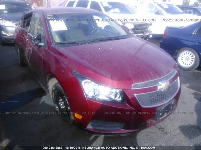 1G1PE5SB7E7374169 - 2014 CHEVROLET CRUZE LT RED photo 1