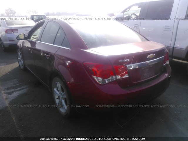 1G1PE5SB7E7374169 - 2014 CHEVROLET CRUZE LT RED photo 3